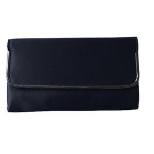 NWT Estee & Lilly black satin clutch crossbody